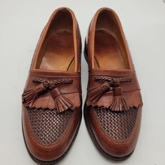 Allen Edmonds Shoes Mens sz 8 D Cody Kiltie Tassel Leather Loafers Brown - Picture 2 of 10